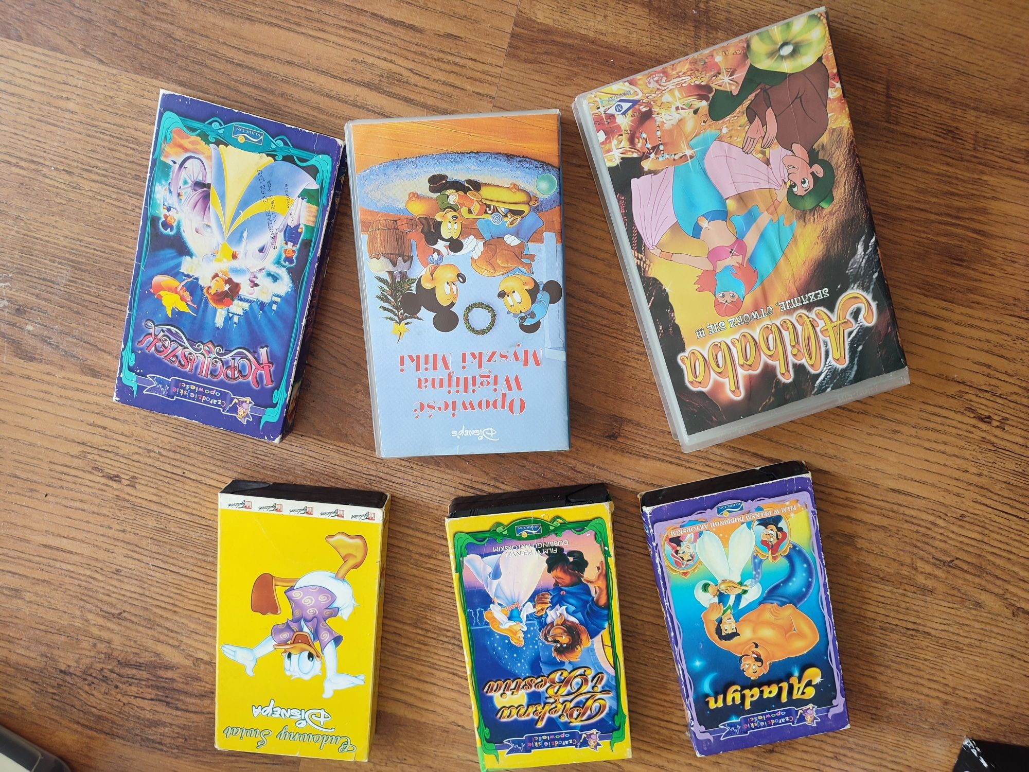 Kultowe bajki VHS 7 sztuk np. Opowieść wigilijna
