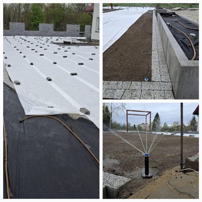 Nawodnienie, glebogryzarka, karczowanie, trawa z rolki, czyszczenie