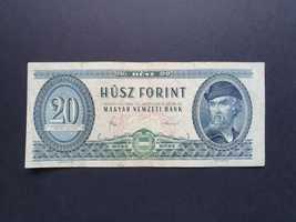 20 forint Banknot Węgry 20 forintów Húsz Forint 1980