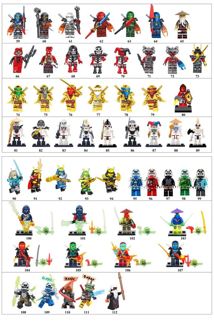 Мініфігурки Лего Ніндзяго Lego Ninjago