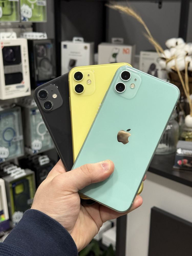 iphone 11 64/128gb white, red, purple, black, yellow, green 100% акумо