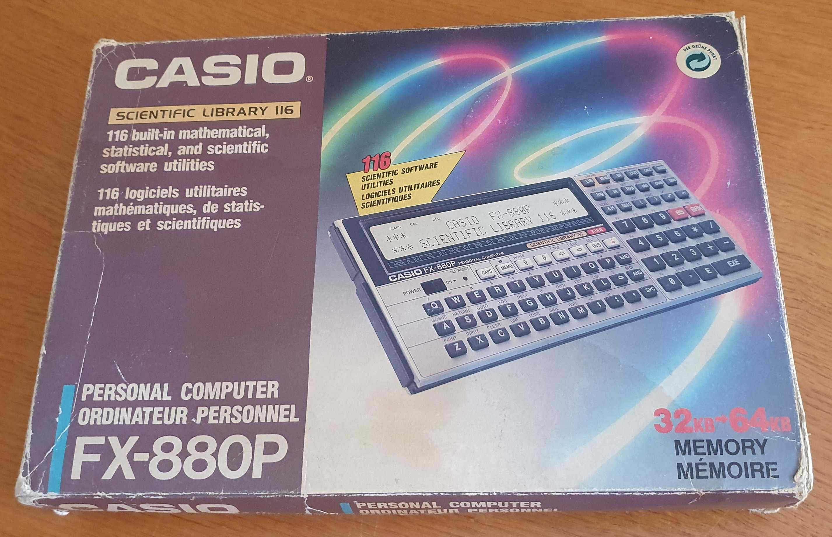 Calculadora CASIO FX-880P com caixa + manual + ...