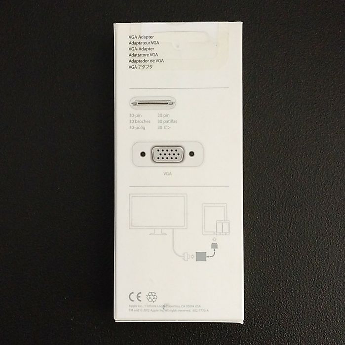 Adaptador - Original, para iPad 1/2/3 de 30pin para VGA - NOVO