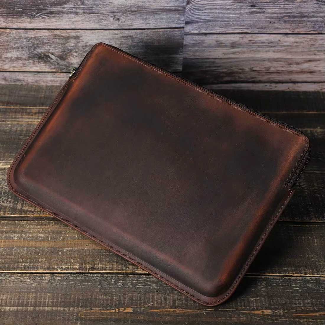 Elegancka Skórzana Torba Dla Laptopa Do 15,4 cala - Naturalna Skóra