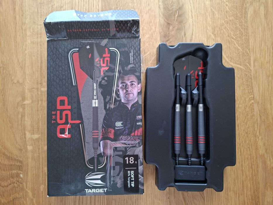 Rzutki lotki dart Nathan Aspinall 80 Black Soft Tip 80% 18g 3szt