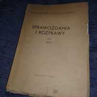 Sprawozdania i rozprawy 1951 Muzeum narodowe w Krakowie