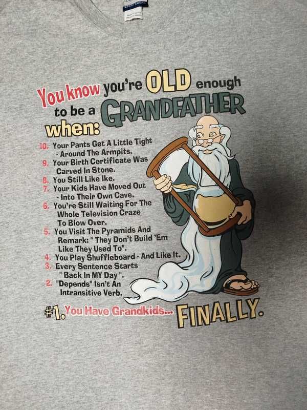 Y2K Vintage Grandfather Funny T-shirt Meme koszulka dla dziadka XL