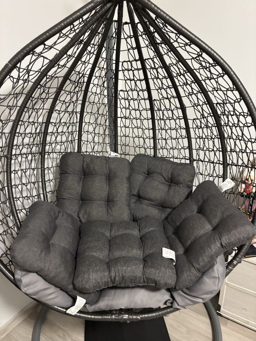 fotel wiszący kosz huśtawka kokon czary+ poduszki