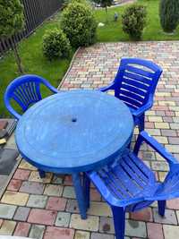 Набір садових меблів стіл кресла пластик
