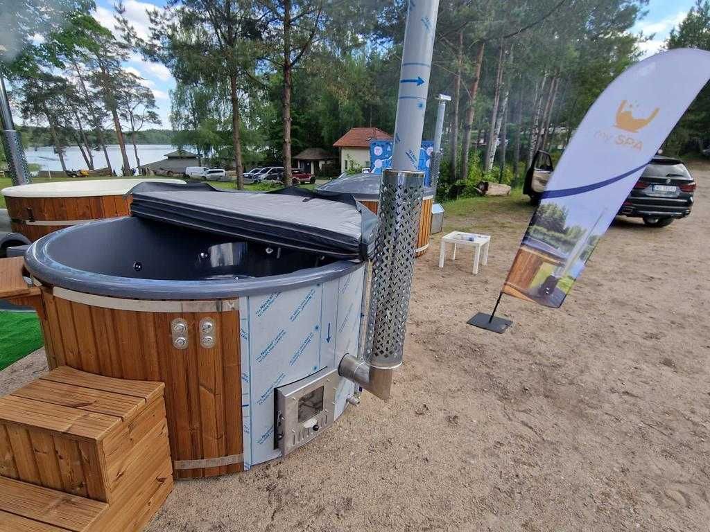 Balia Ogrodowa Jacuzzi Domowe Hot Tub Gorąca Beczka Pokrywa Termiczna