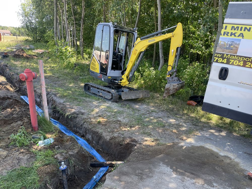 Uslugi  mini koparka ,prace ziemne -piaski ,ziemia ,
