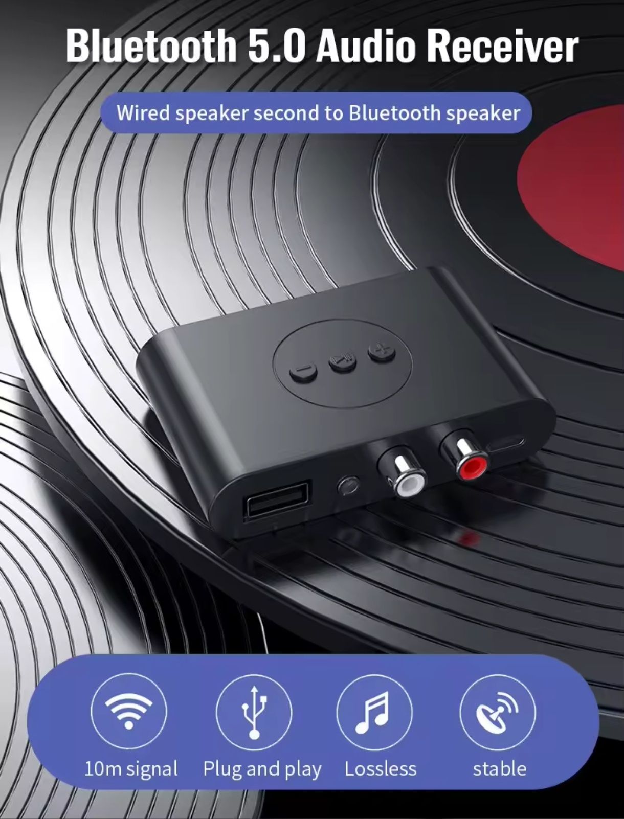 Odbiornik Bluetooth z obsługą USB -Audio