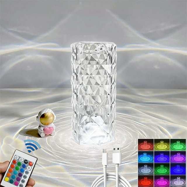 Lâmpada de mesa cristal LED