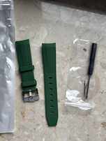Pasek Do Zegarka 20mm Zielony Green Gumowy Silikonowy