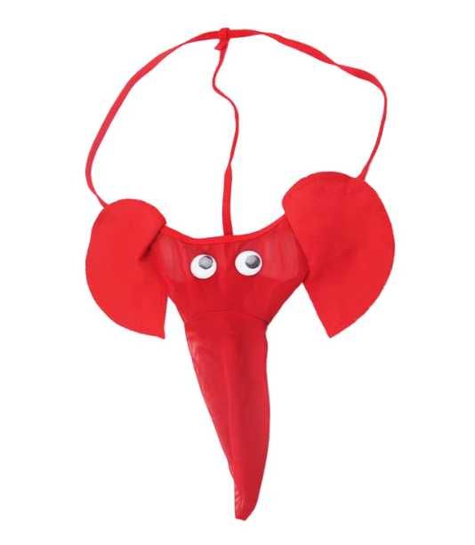 Stringi męskie słoń na prezent wieczór kawalerski