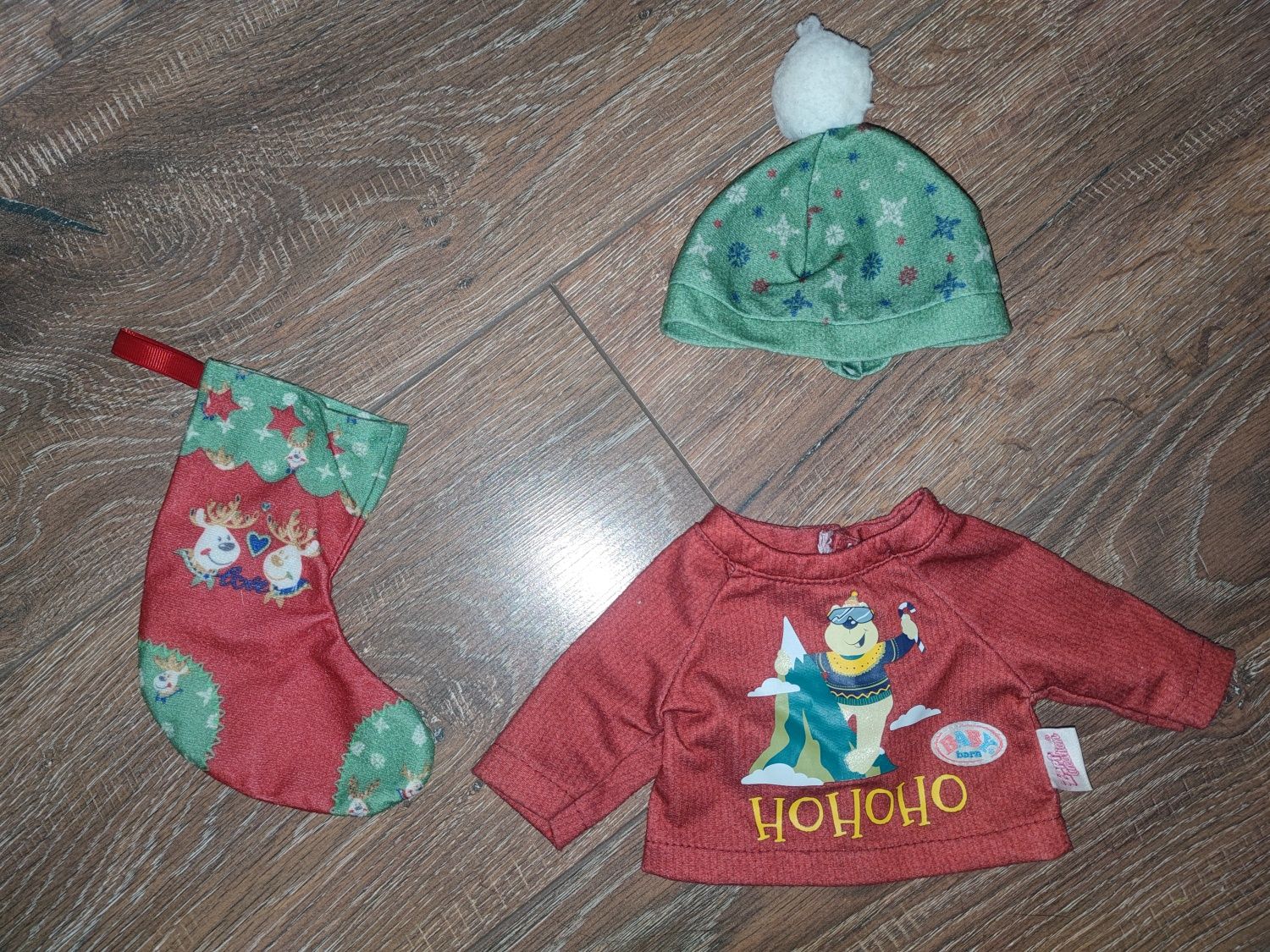 Ubranko dla lalki Baby Born zestaw świąteczny