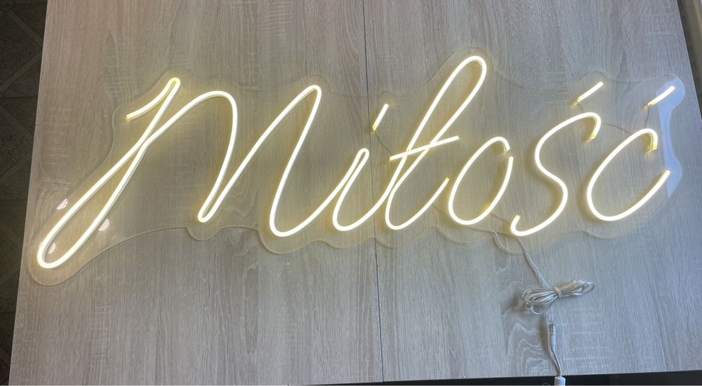 Napis led neon - miłość ledon weselny
