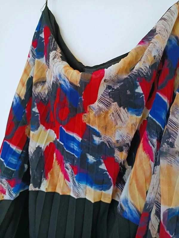 Piękna, plisowana, asymetryczna spódnica Mango L XL