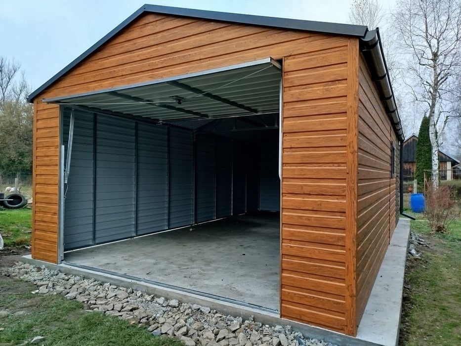 Garaż blaszany 4x7 profil zamknięty ocynk