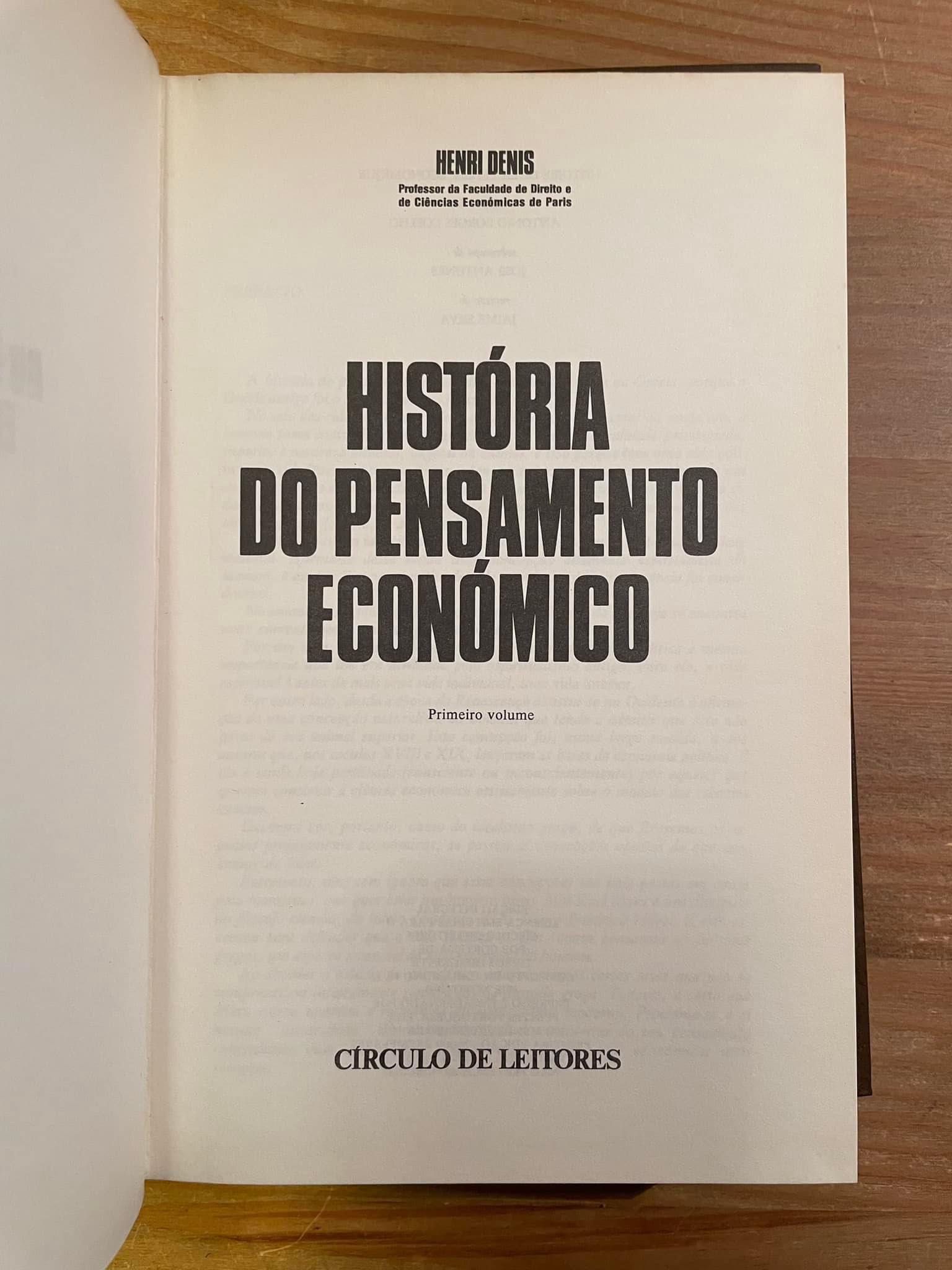 História do Pensamento Económico - Henri Denis (portes grátis)