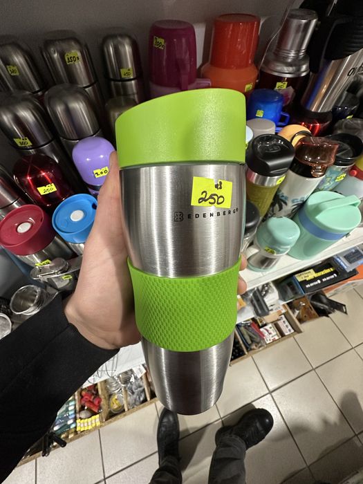 Термоса  и термокружки пищевые и для жидкости металл и стекло