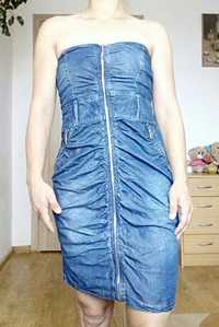 Jeansowa sukienka na lato r.S/M