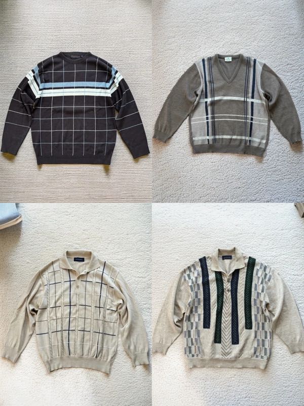Zestaw swetrów męskich vintage