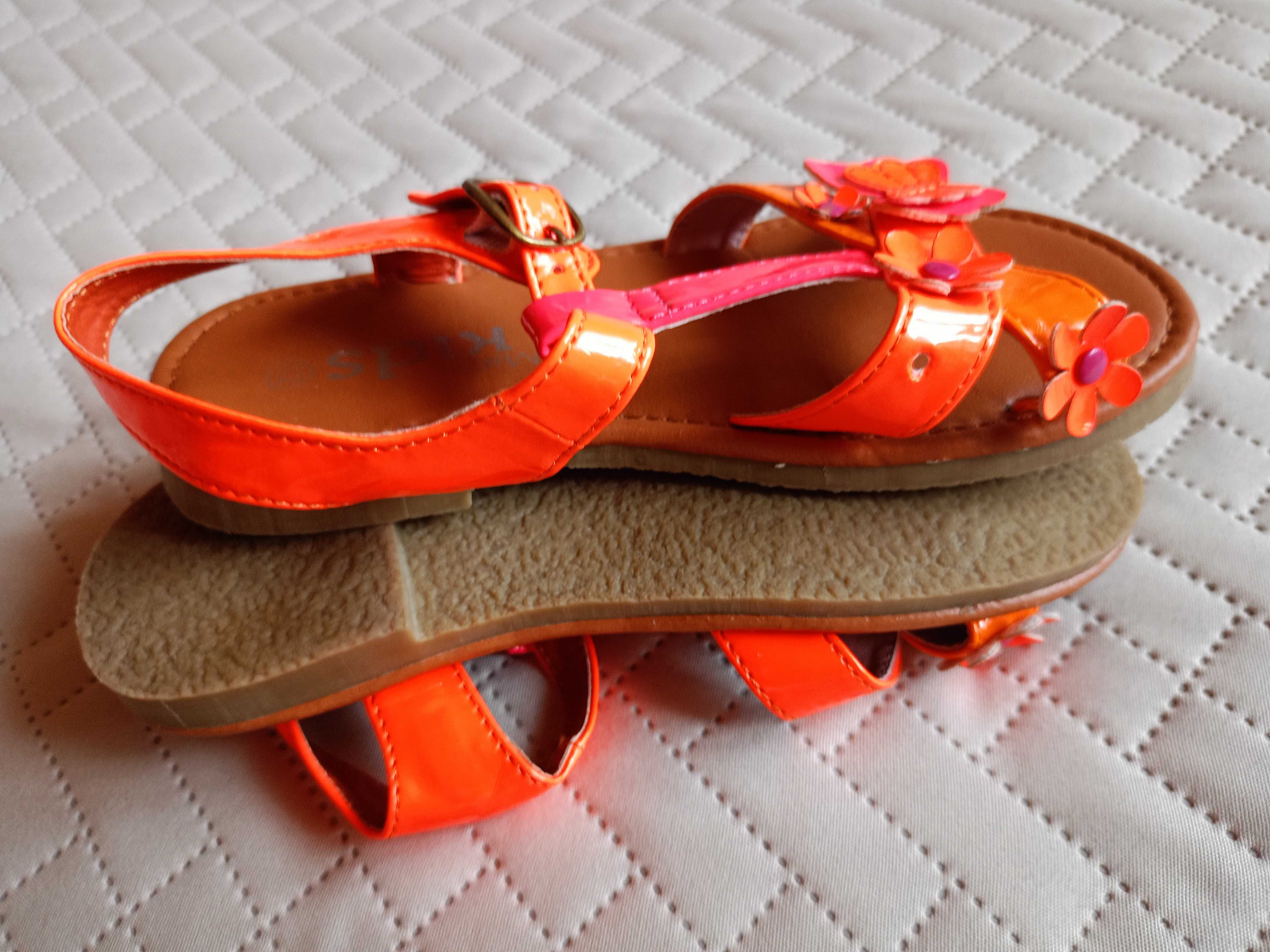 30 Neonowe sandałki sandały letnie buty na lato