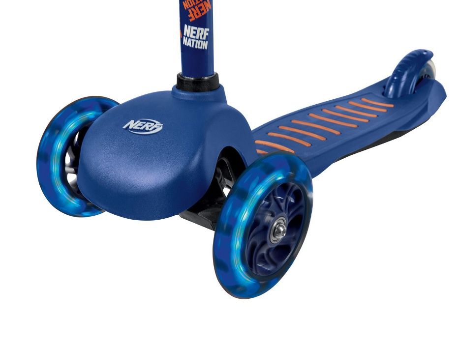 NERF Hulajnoga dzieci trójkołowa z oświetleniem LED