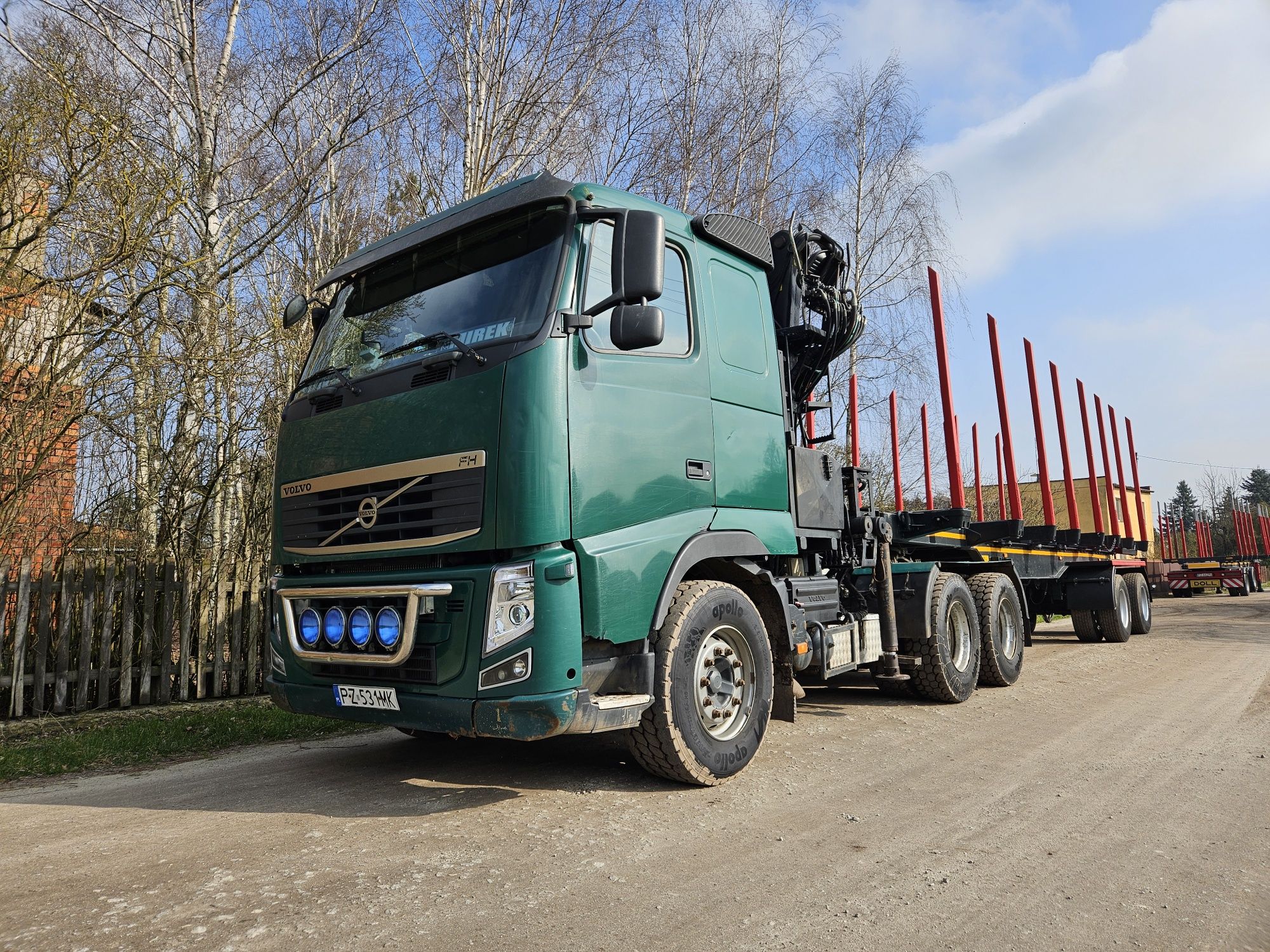 Volvo FH13 500 6x4. HDS do drewna z naczepą