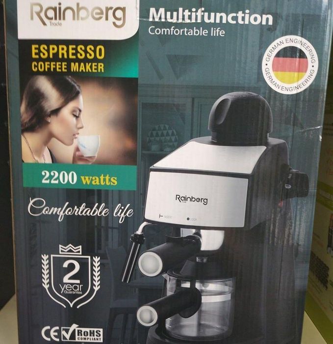 Кавоварка рожкова Espresso Rainberg RB-8111 з капучинатором