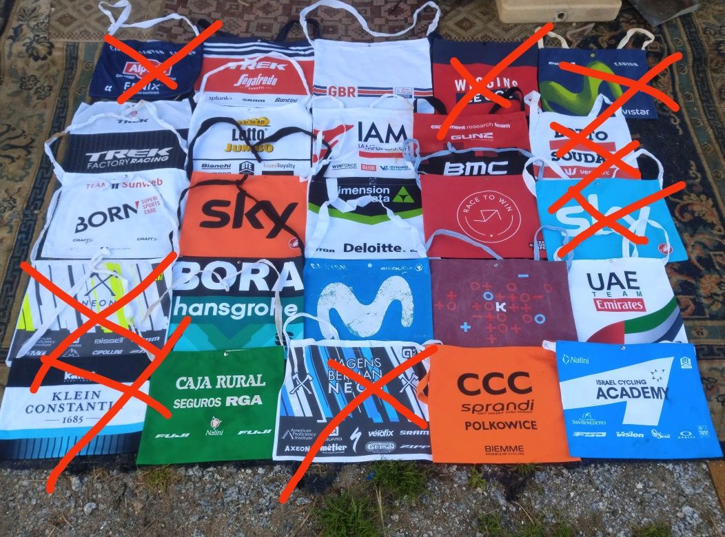 Sacos/sacas de ciclismo de equipas pro-tour