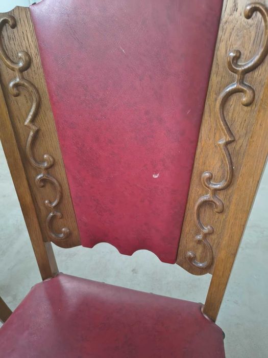 Stół solidny dębowy + 6 krzeseł