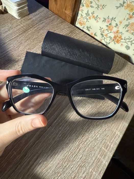 Оправа для окулярів (окуляри) Prada (чорний колір, оригінал, комплект)