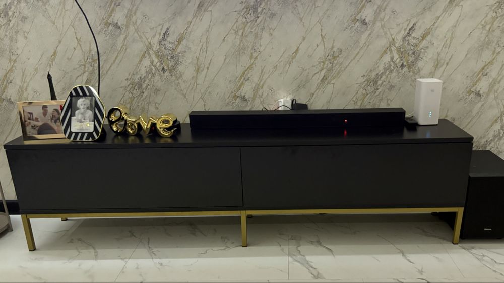 Szafka rtv czarna 180 cm