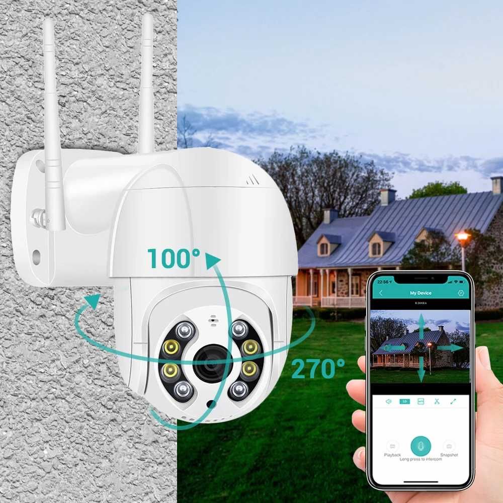 Камера 5MP Wi-Fi IP відеоспостереження PTZ з нічним баченням + ICSee