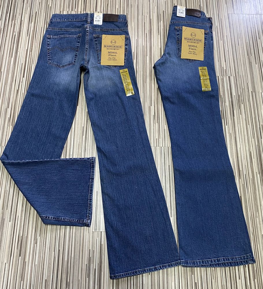 Spodnie damskie jeans 29/33 pas 72 cm komplet 2 pary Lee dzwony nowe