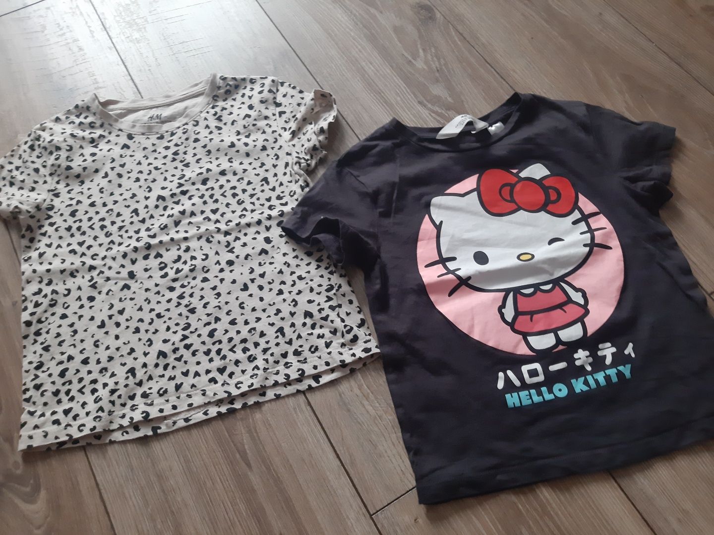 Koszulki H&M Rozmiar 110/116 Hello Kitty panterka t-shirty sanrio