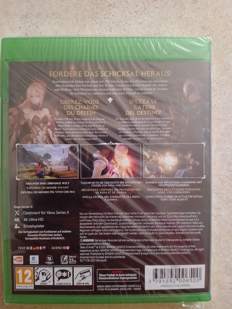 NOWA GRA, FOLIA Tales of Arise na Xbox series X,One; OKŁADKA NIEMIECKA