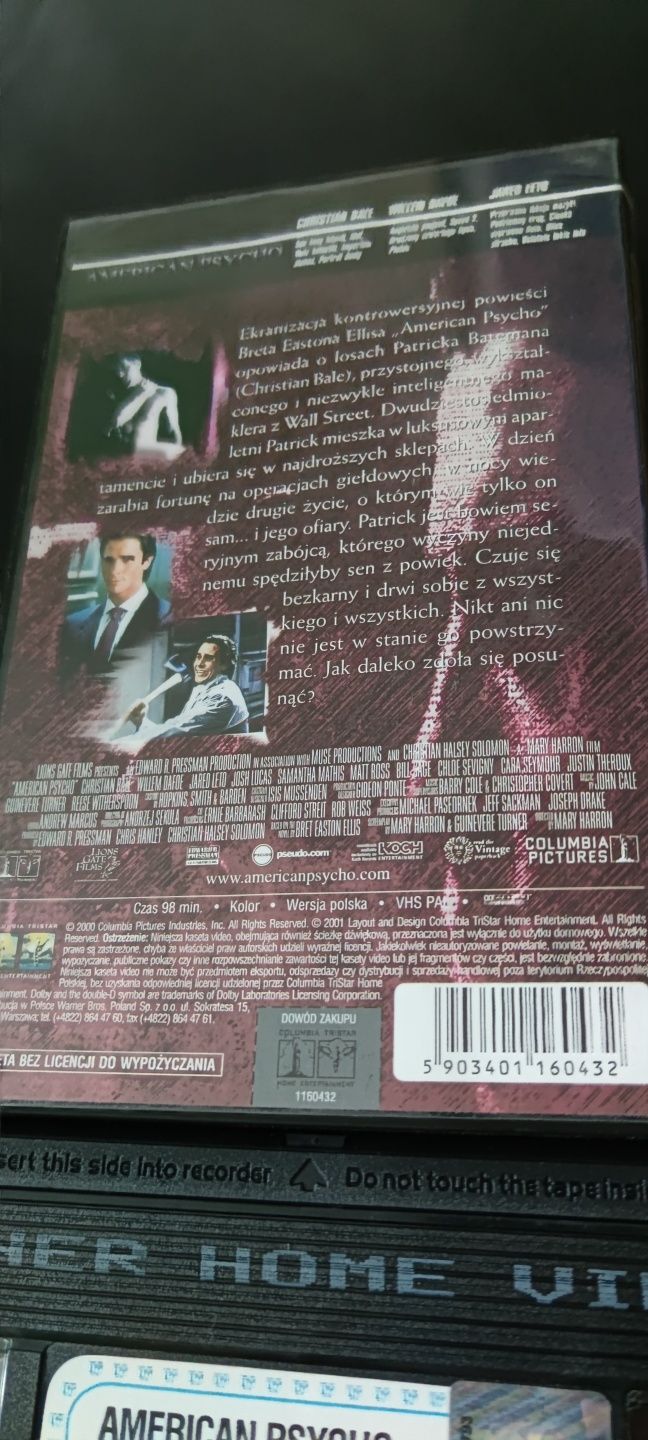 American psycho, vhs