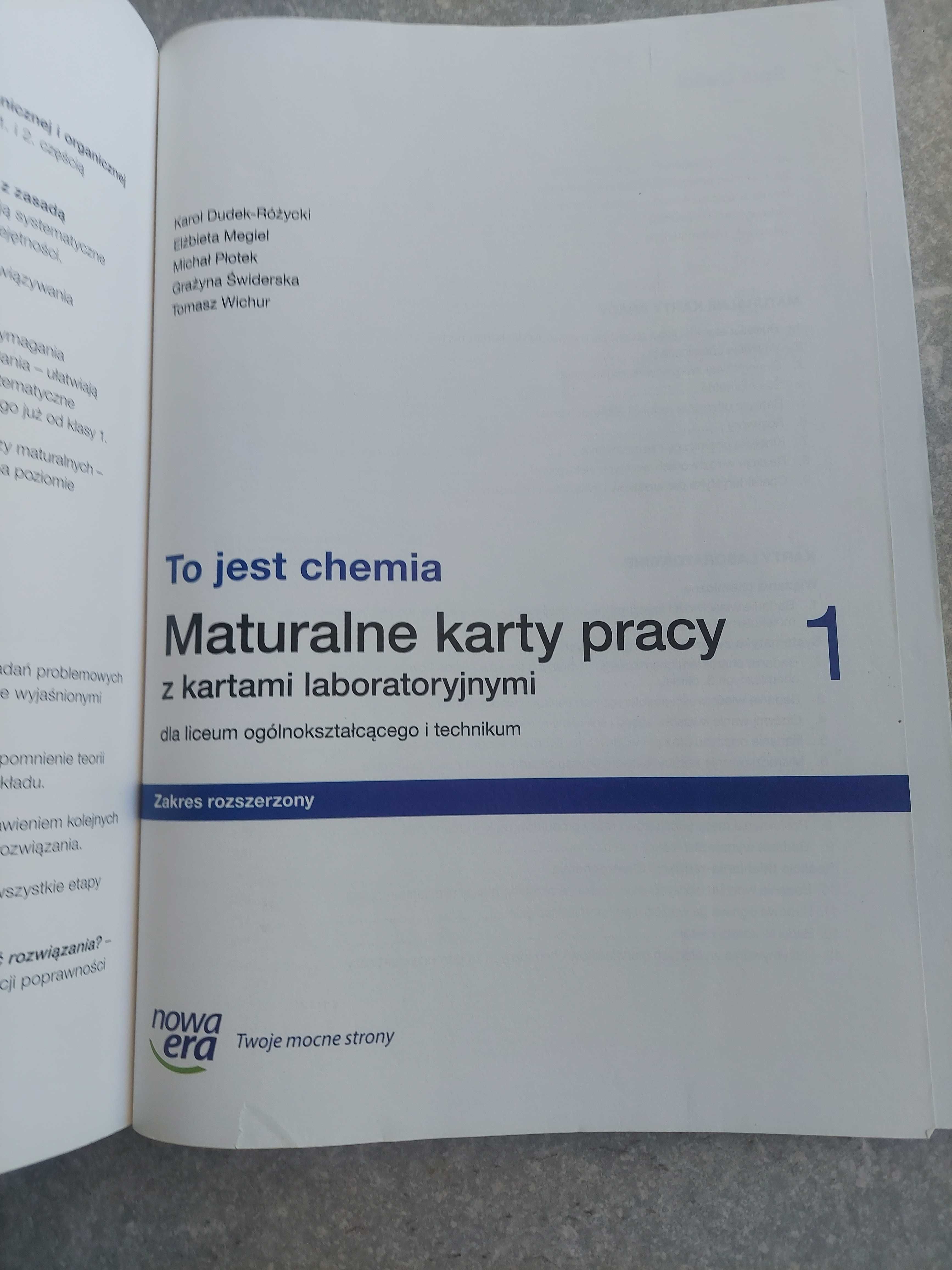 To jest chemia 1, Maturalne karty pracy, zakres rozszerzony