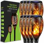Lampa Solarna Ogrodowa Led Pochodnia Latarnia Efekt Płomienia Wbijana