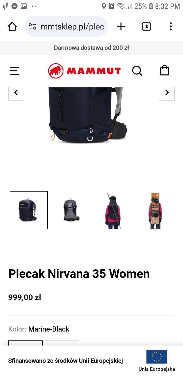 Plecak Ski Touring, Ski Alpinizm, MAMMUT Nirvana 35 WOMEN - NOWY, 35 L