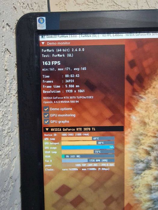 Відеокарта Manli RTX 3070 Ti Triple Fan 8GB GDDR6X (256bit)