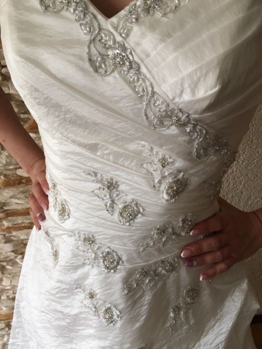 Piękna francuska suknia ślubna ivory s