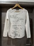 Sweter damski | rozm. 40 | Biało-szary