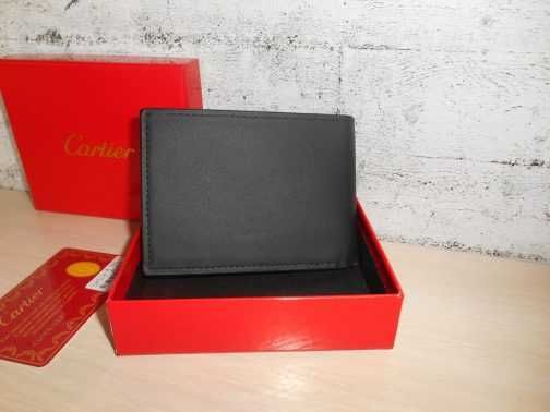 Cartier NOWY Czarny PORTFEL MĘSKI w pudełku, skóra 301-12