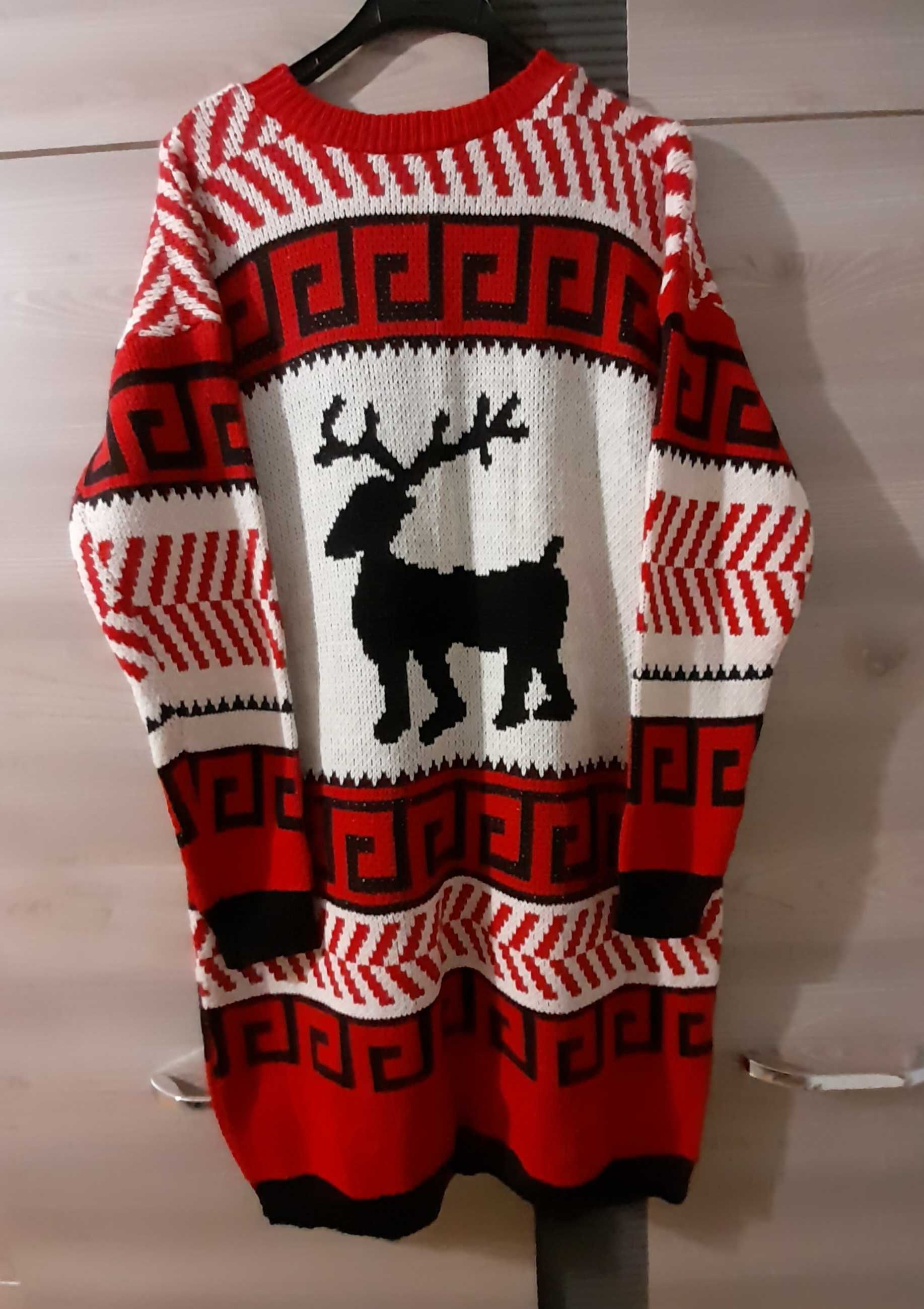 Sweter dzianinowy świąteczny