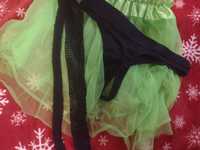 Majtki majteczki stringi spódniczka zielona rajstopki ażurowe