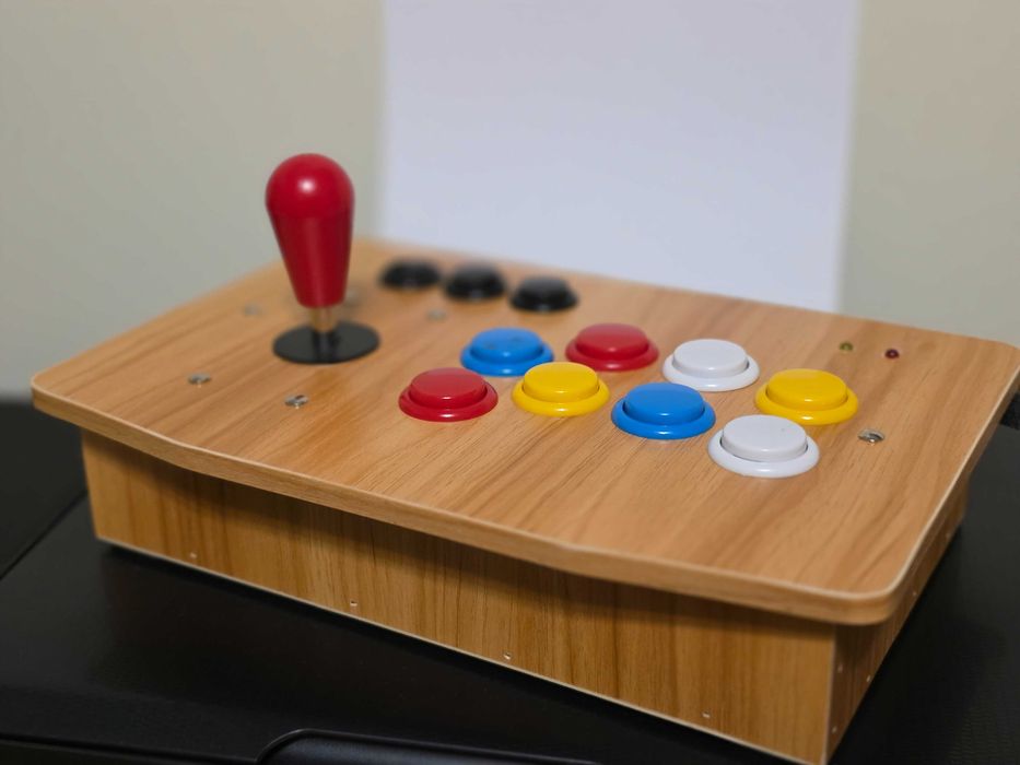JOYSTICK tipo Arcade em Madeira Wireless com bateria